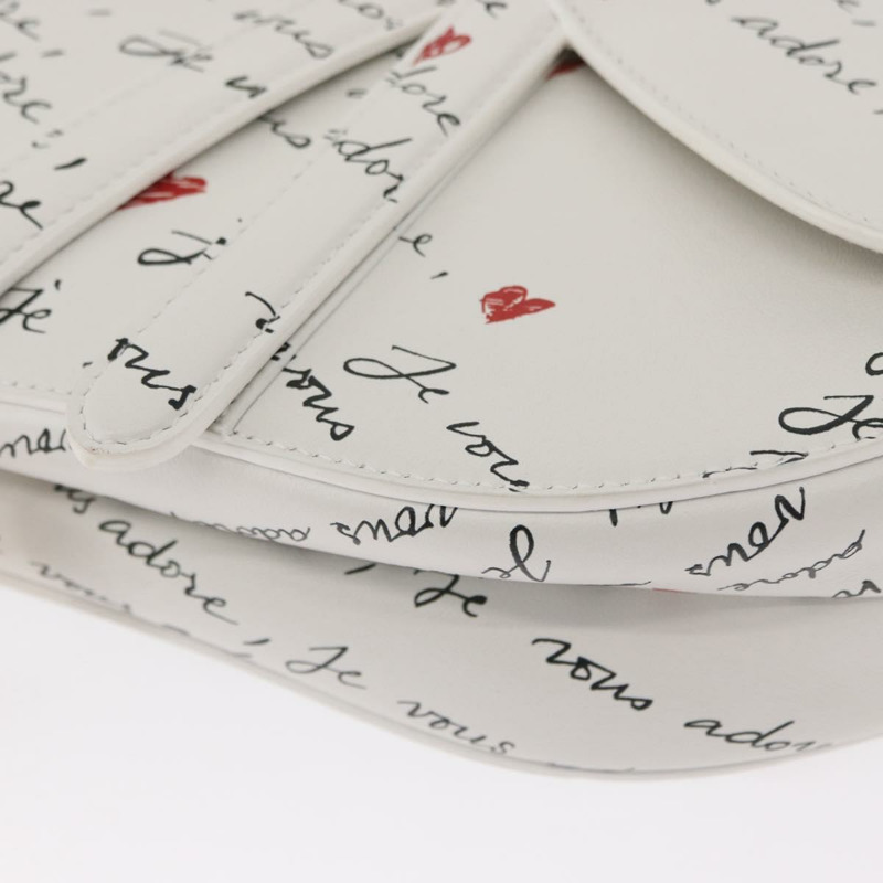 【日本直送】Christian Dior 心型 Je Vous Adore 馬鞍包 白色真皮 正品 yk20145SM-16