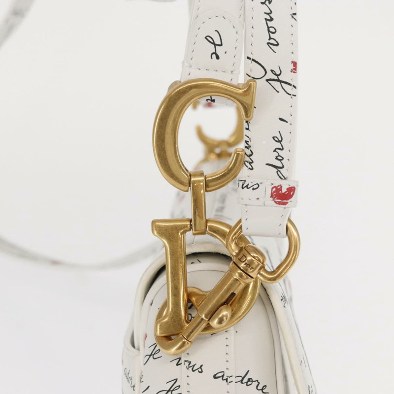 【日本直送】Christian Dior 心型 Je Vous Adore 馬鞍包 白色真皮 正品 yk20145SM-19