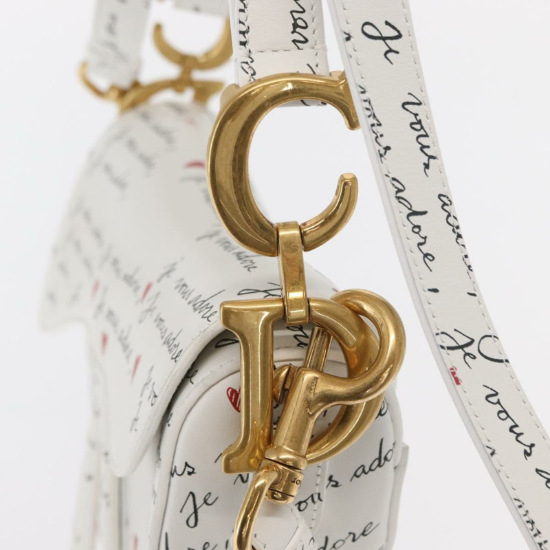 【日本直送】Christian Dior 心型 Je Vous Adore 馬鞍包 白色真皮 正品 yk20145SM-20