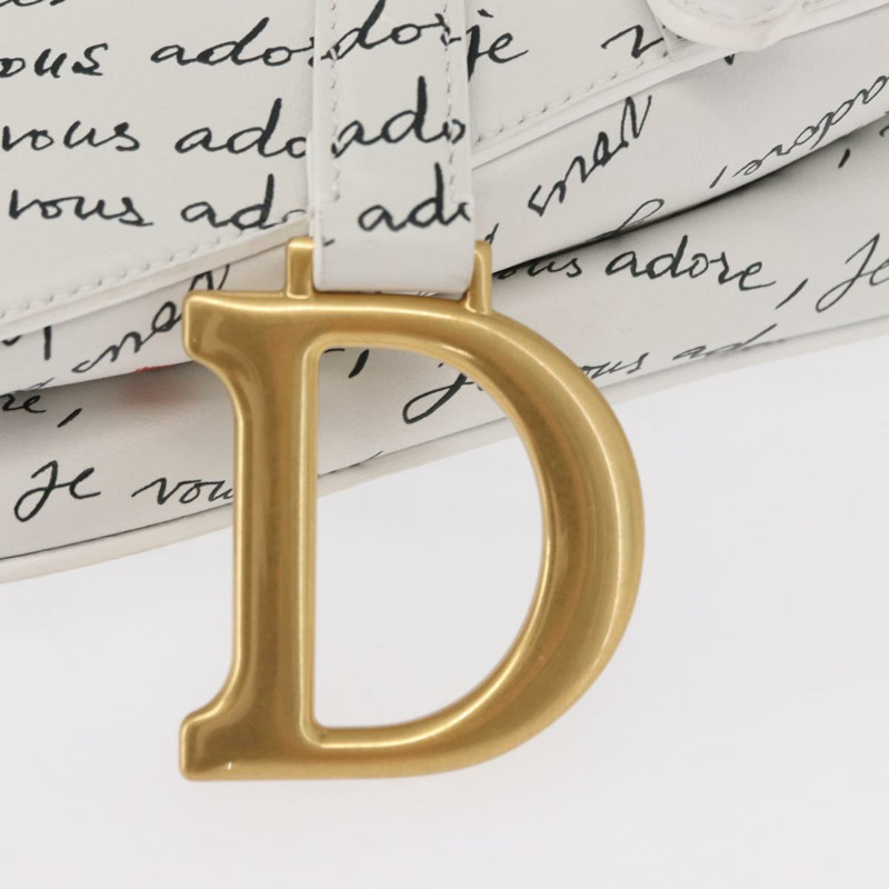 【日本直送】Christian Dior 心型 Je Vous Adore 馬鞍包 白色真皮 正品 yk20145SM-21