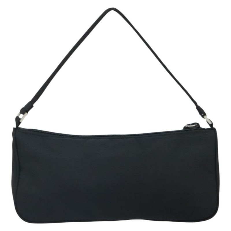 【日本直送】PRADA 尼龍黑色銀色配件包 Auth 162965V-1