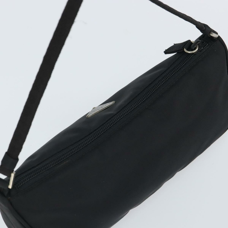 【日本直送】PRADA 尼龍黑色銀色配件包 Auth 162965V-5