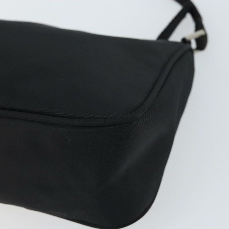 【日本直送】PRADA 尼龍黑色銀色配件包 Auth 162965V-15