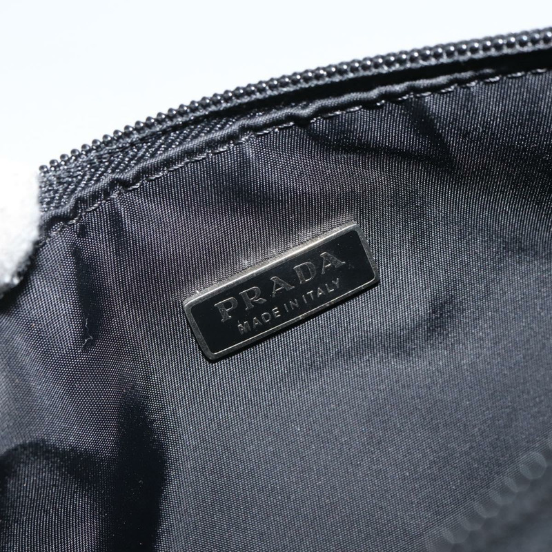 【日本直送】PRADA 尼龍黑色銀色配件包 Auth 162965V-18