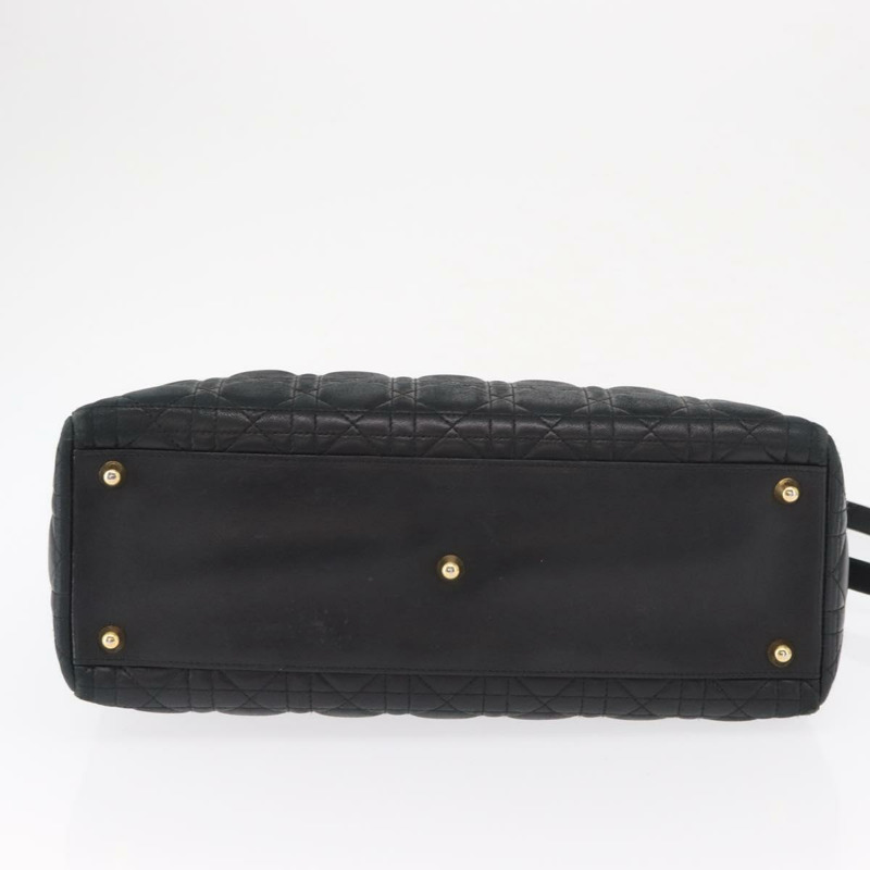 【日本直送】Christian Dior Canage 手提包 皮革 2way 黑色 金色 正品 ep12707-10