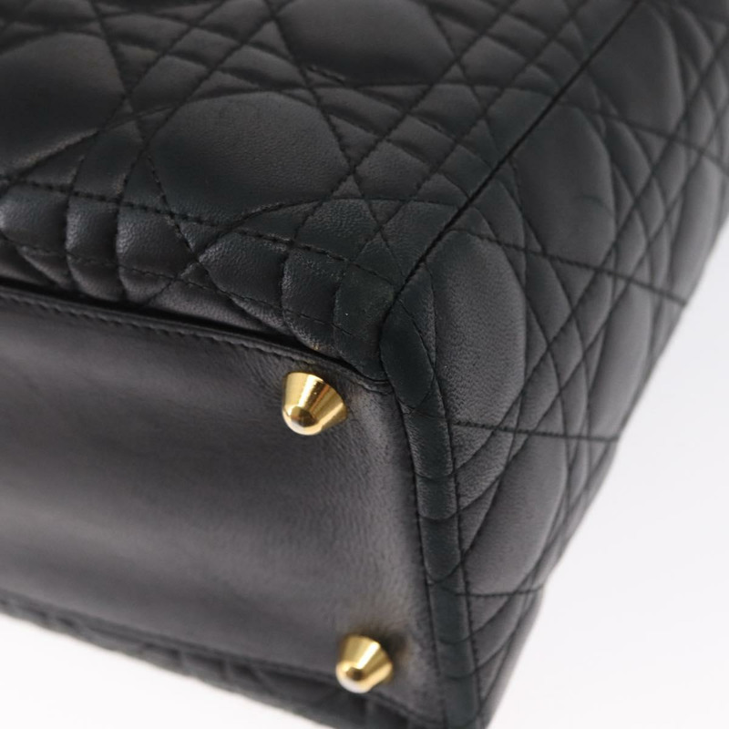 【日本直送】Christian Dior Canage 手提包 皮革 2way 黑色 金色 正品 ep12707-14