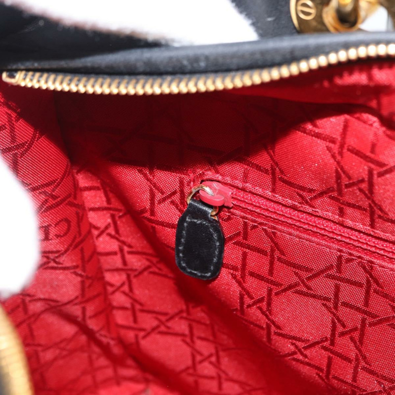 【日本直送】Christian Dior Canage 手提包 皮革 2way 黑色 金色 正品 ep12707-21