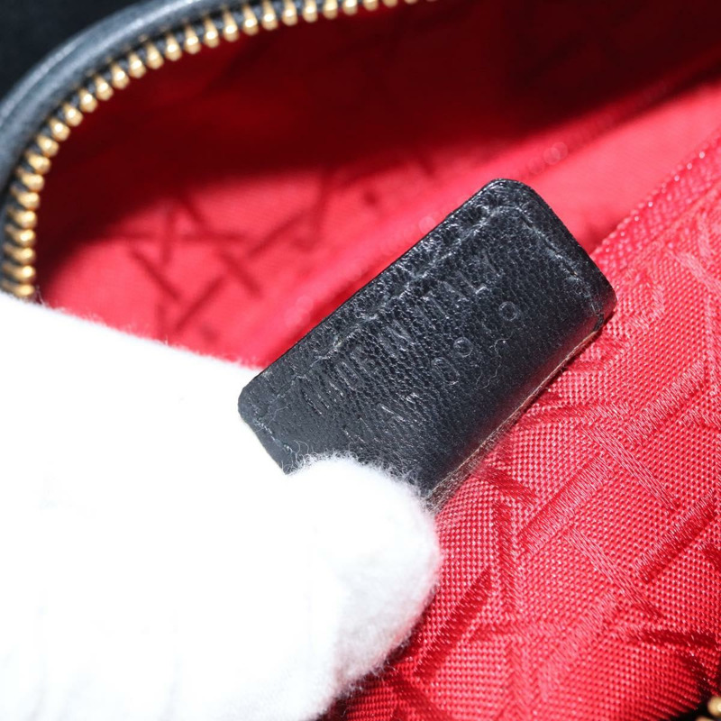 【日本直送】Christian Dior Canage 手提包 皮革 2way 黑色 金色 正品 ep12707-23
