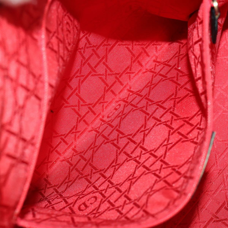 【日本直送】Christian Dior Lady Dior Canage 手提包 皮革 黑色 金色 正品 ep12935-21