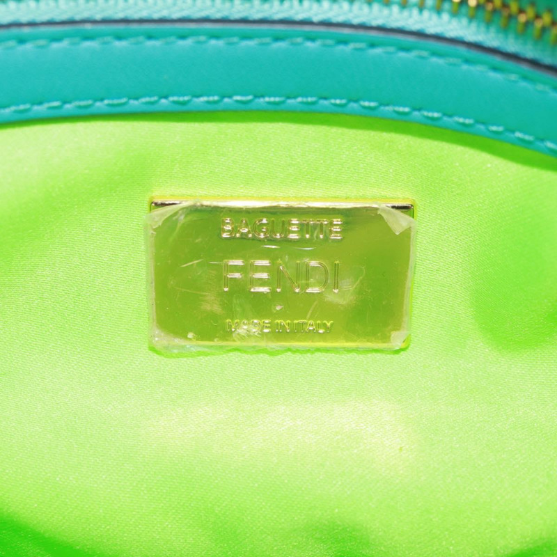 【日本直送】FENDI Zucca 帆布 Mamma 水桶肩背包 淺藍色 金色 正品 am10568V-17