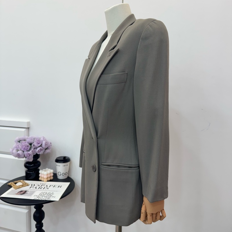 Emporio Armani灰色雙排扣女士西裝外套 vintage 中古-3