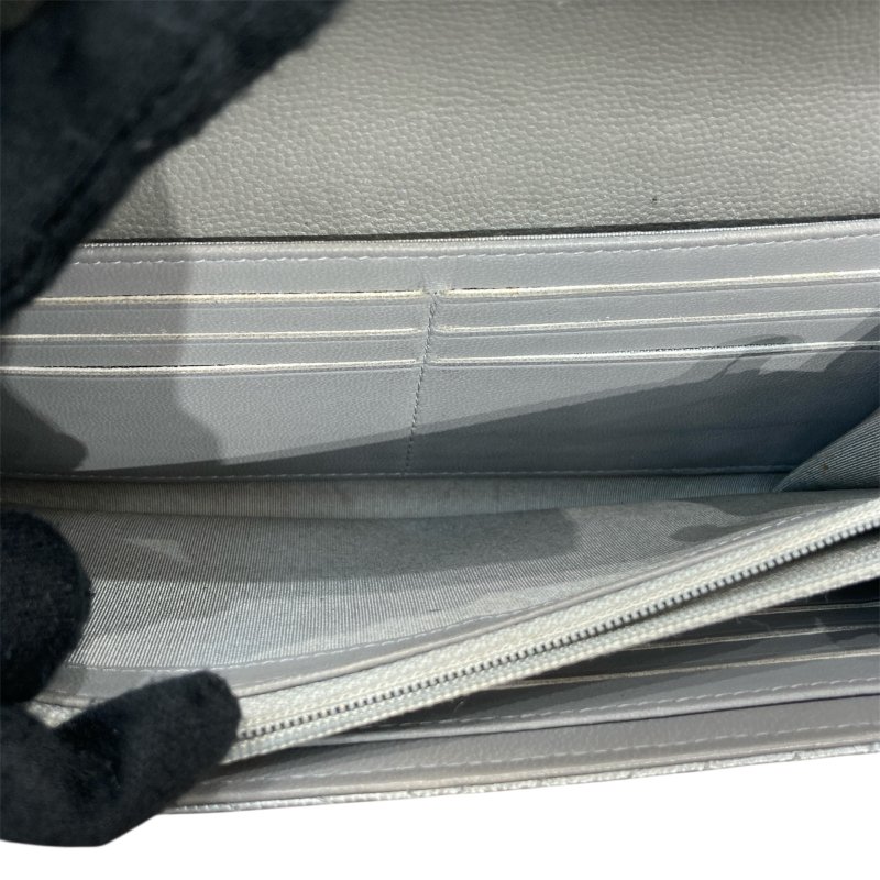 CHANEL香奈兒 LEBOY翻蓋長夾 荔枝牛皮 銀色 銀釦-20