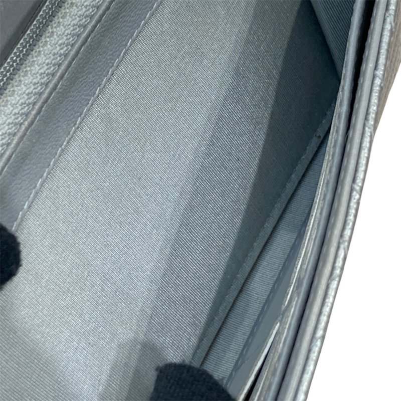 CHANEL香奈兒 LEBOY翻蓋長夾 荔枝牛皮 銀色 銀釦-28