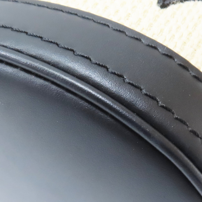 米色帆布 刺繡原花 黑色牛皮飾邊 Nano Bucket 兩用包【LOUIS VUITTON LV 路易威登】 M82418-8