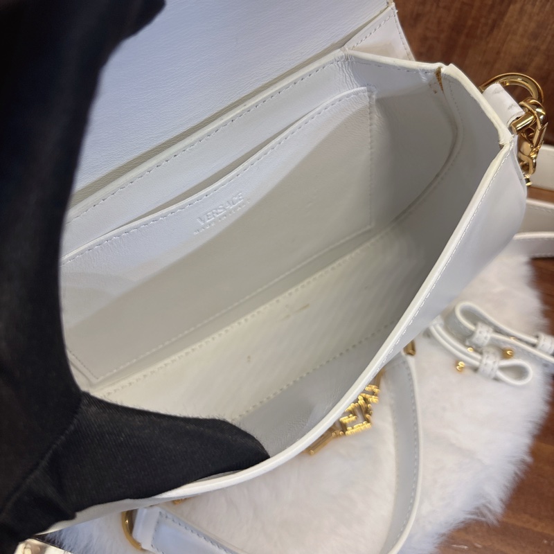 Versace 白色斜挎包-6