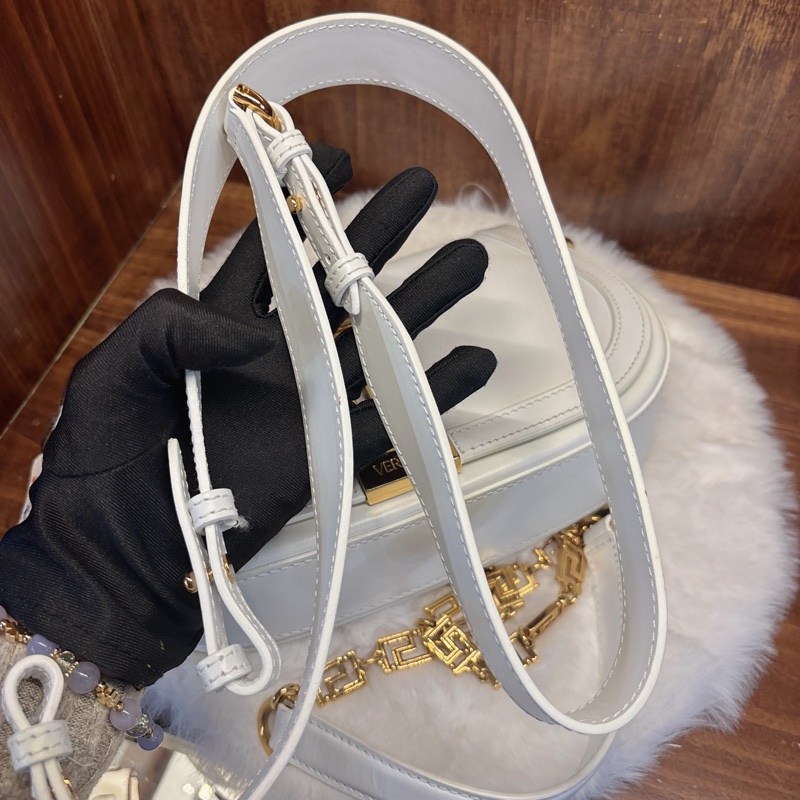 Versace 白色斜挎包-7
