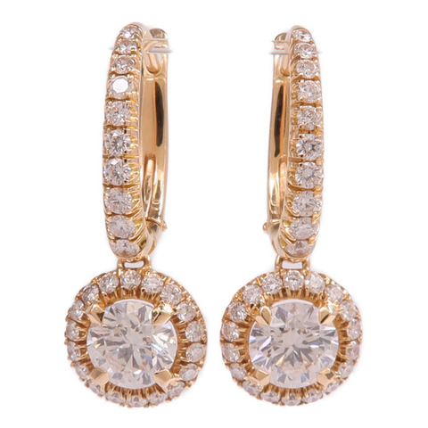 CARTIER 18K玫瑰金Diamond Earrings鑽石耳環