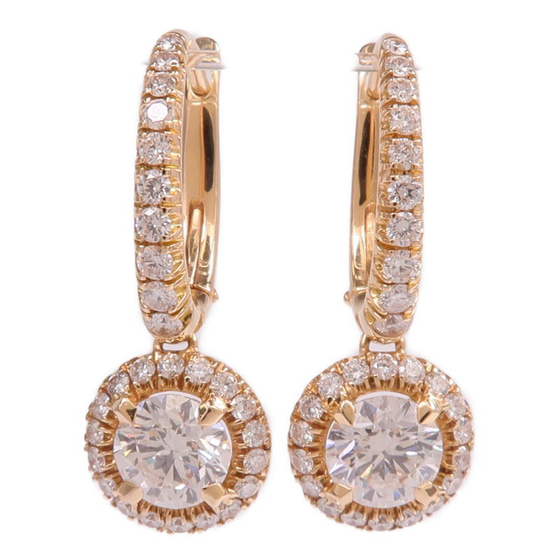 CARTIER 18K玫瑰金Diamond Earrings鑽石耳環-0