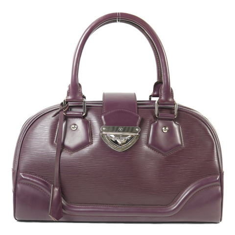 LOUIS VUITTON Epi Bowling Montaigne GM銀扣手挽袋