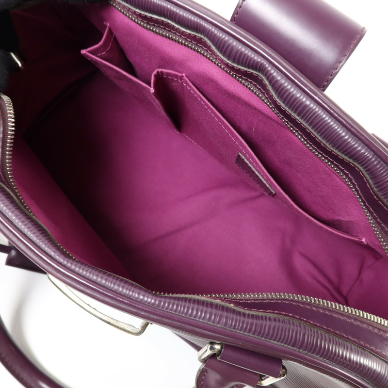 LOUIS VUITTON Epi Bowling Montaigne GM銀扣手挽袋-4