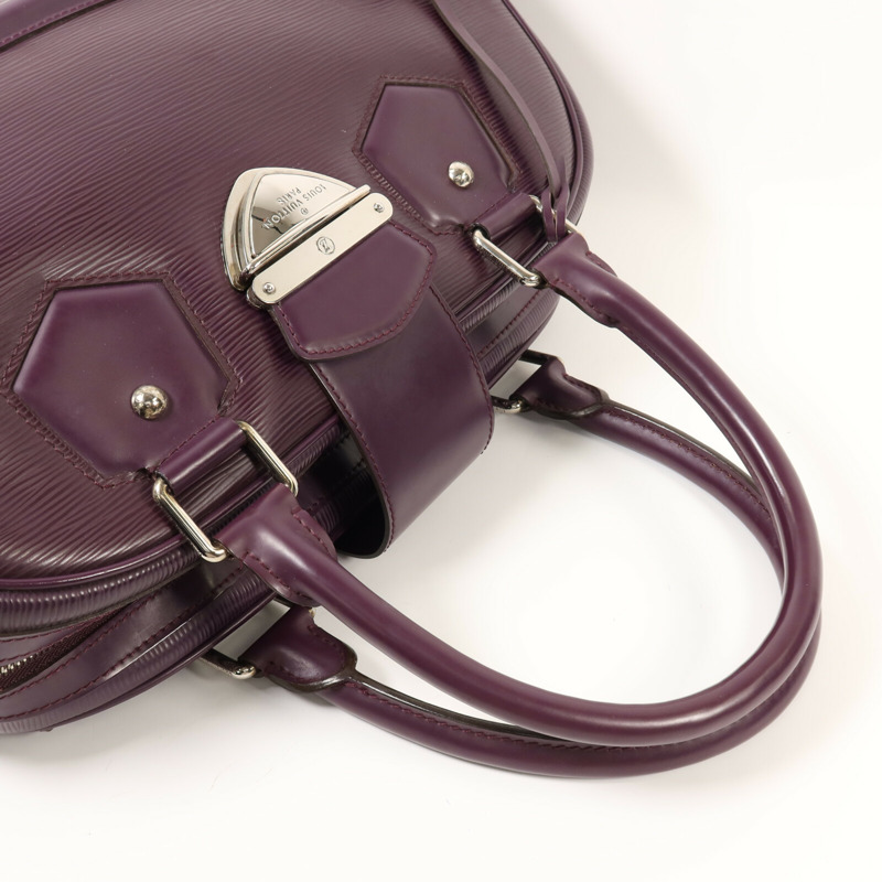 LOUIS VUITTON Epi Bowling Montaigne GM銀扣手挽袋-7