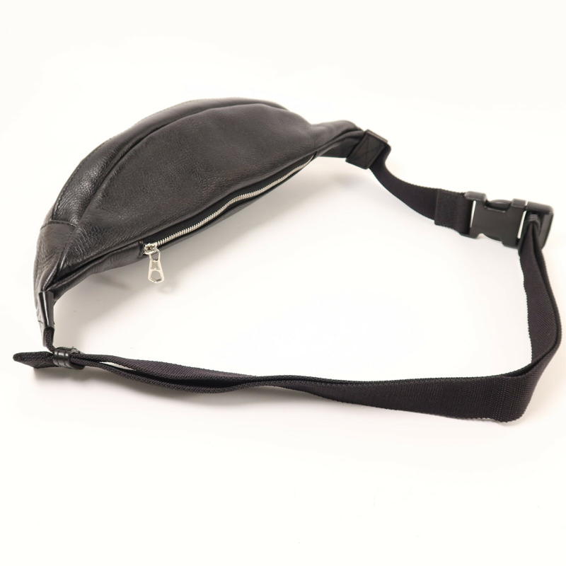 BALENCIAGA 牛皮皮革Waist Bag銀扣腰包-7