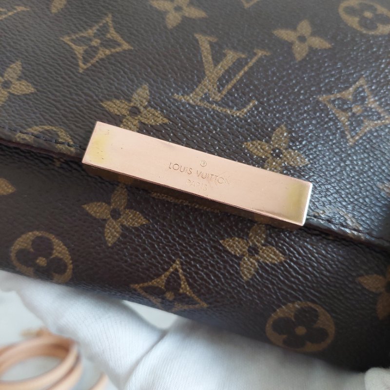 LV 經典老花M40718 🎀現品實拍 🎀 Favorite MM 經典花紋鍊條肩背包 斜背包~二手-63