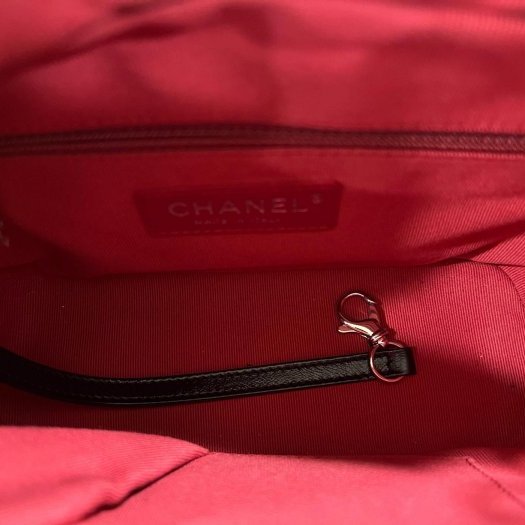 東區正精品㊣CHANEL A91810 香奈兒黑色牛皮金銀雙色皮穿鍊帶流浪包肩背包斜背包小款 RZ6188-2