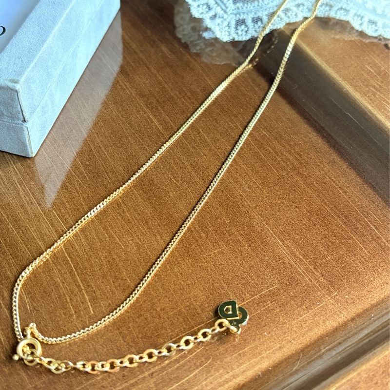 Christian Dior 水滴形萊茵石 頸鏈 項鏈 鍍金-12