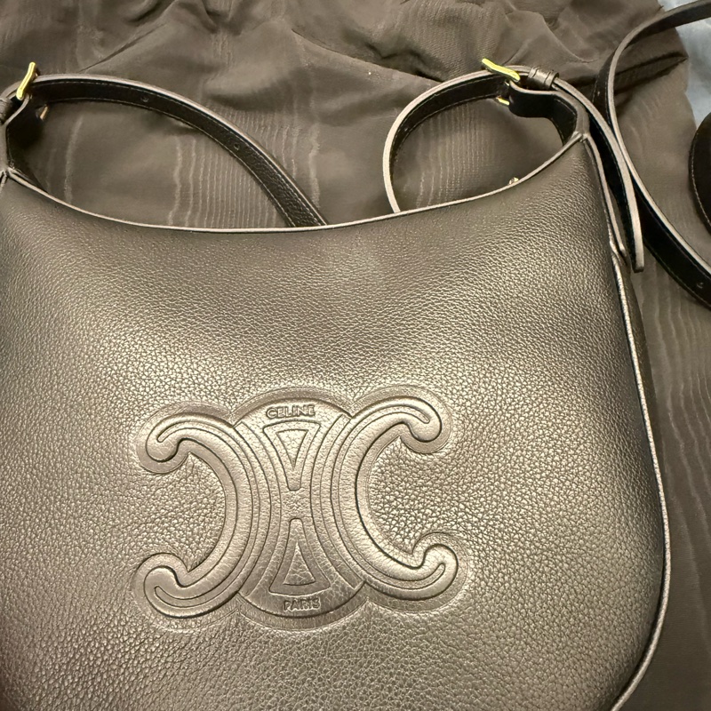 Celine 黑色 hobo包 小號-3