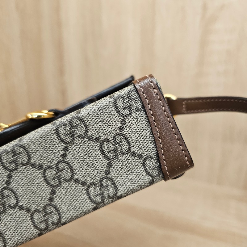 [平台最甜新年甜價出回饋❣️] Gucci老花金釦Horsebit 1955迷你斜背包-7