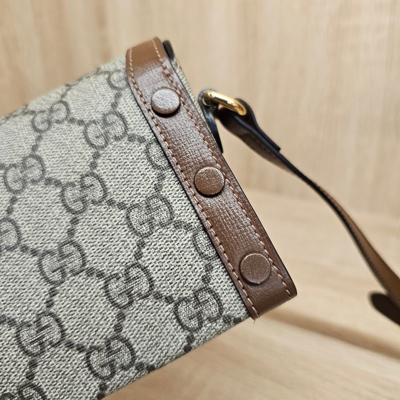 [平台最甜新年甜價出回饋❣️] Gucci老花金釦Horsebit 1955迷你斜背包-11