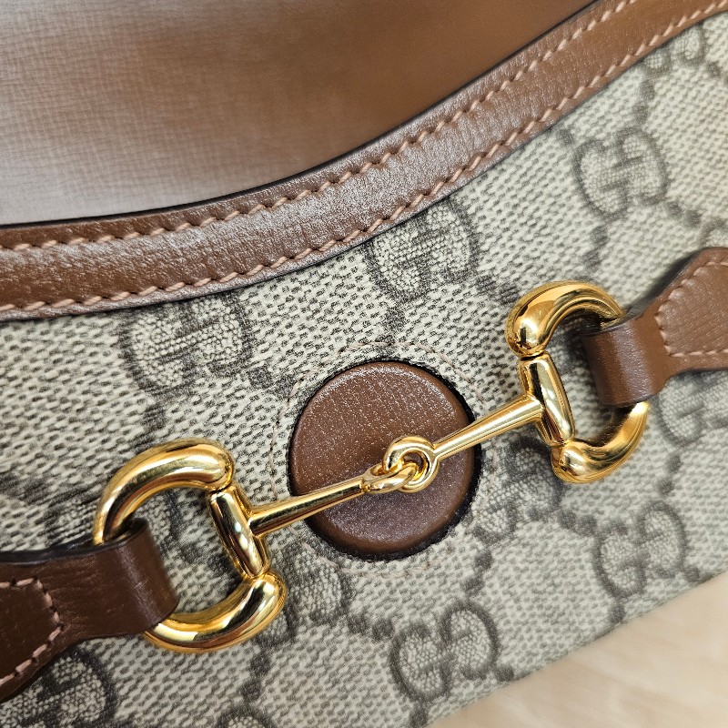 [平台最甜新年甜價出回饋❣️] Gucci老花金釦Horsebit 1955迷你斜背包-18