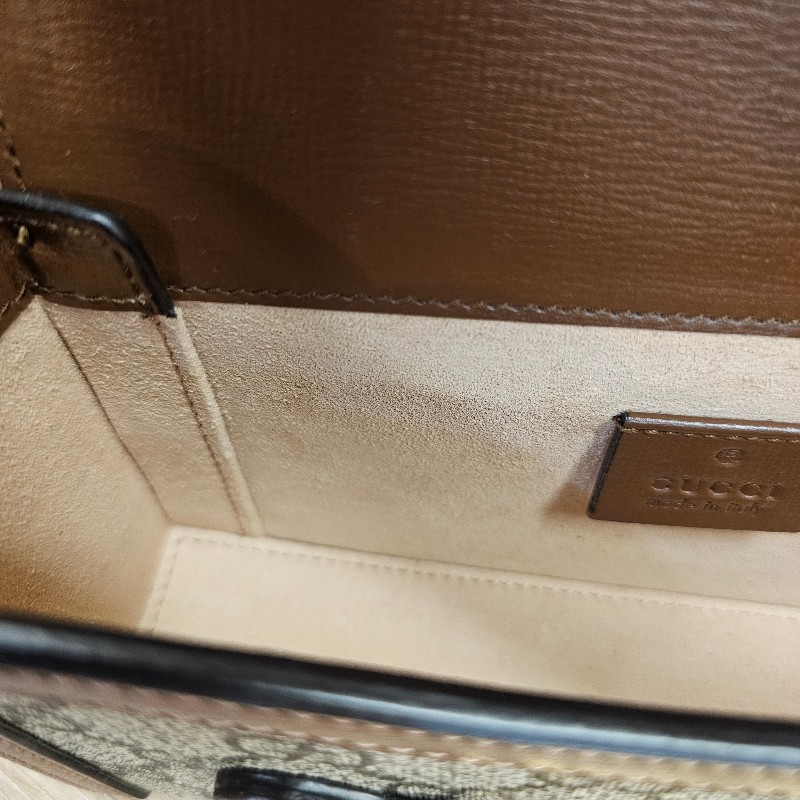 [平台最甜新年甜價出回饋❣️] Gucci老花金釦Horsebit 1955迷你斜背包-19