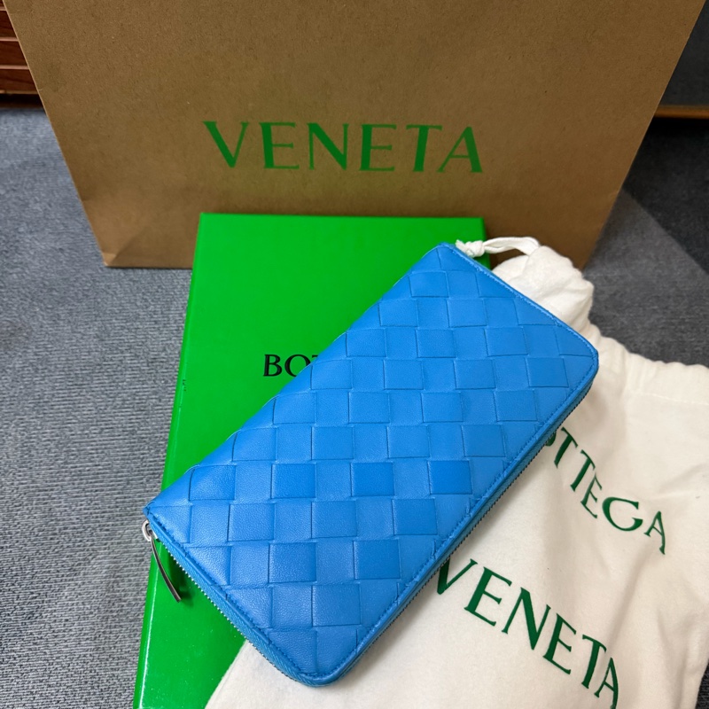 Bv新款大編織拉鍊長夾-0