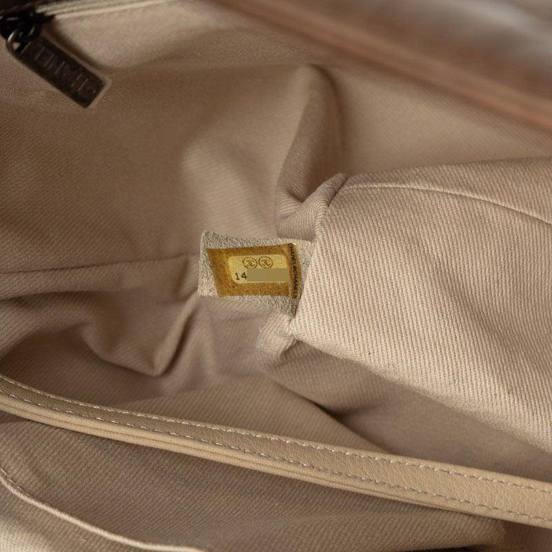 香奈兒 2.55 絎縫鏈條肩背包,青銅色和棕色皮革,女士款-5