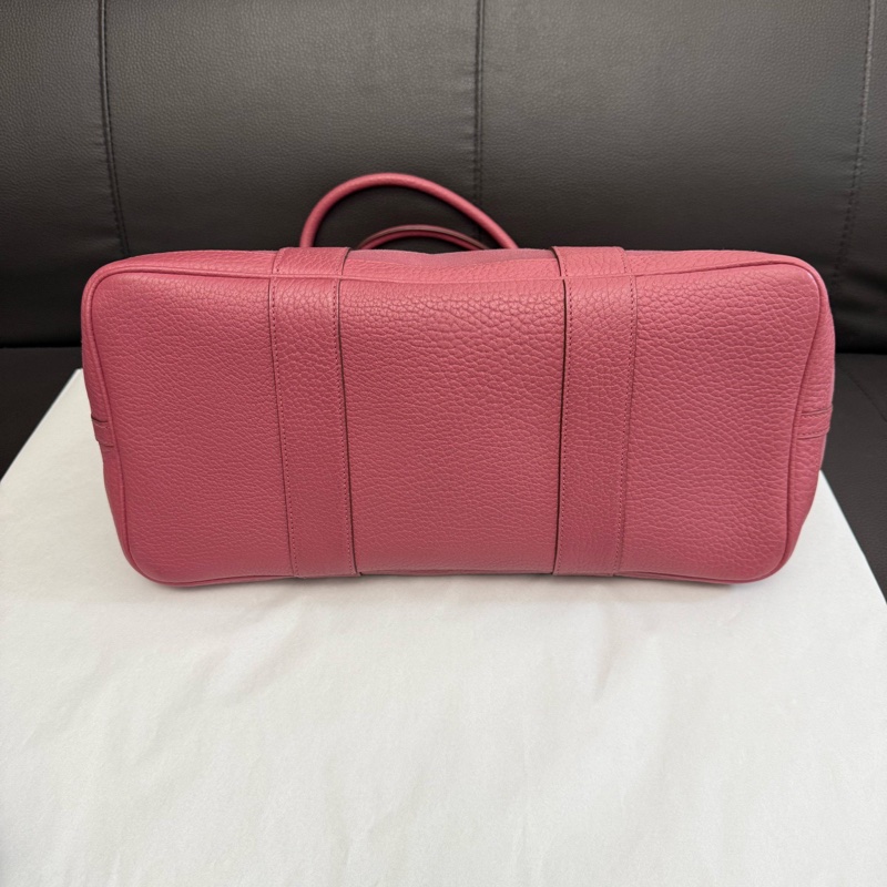 Hermes愛馬仕粉紅色garden party 花園36手提包 T刻 帆布拼皮好價帶走 尺寸：36-4