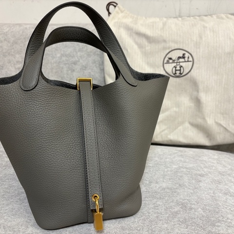 Hermes picotin 18 積雨雲灰金扣
