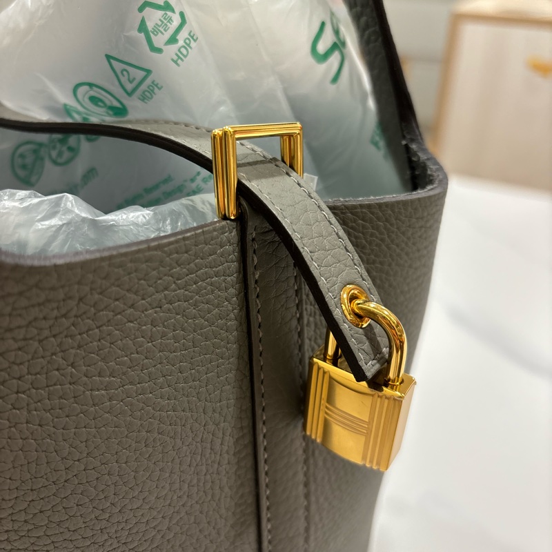Hermes picotin 18 積雨雲灰金扣-11