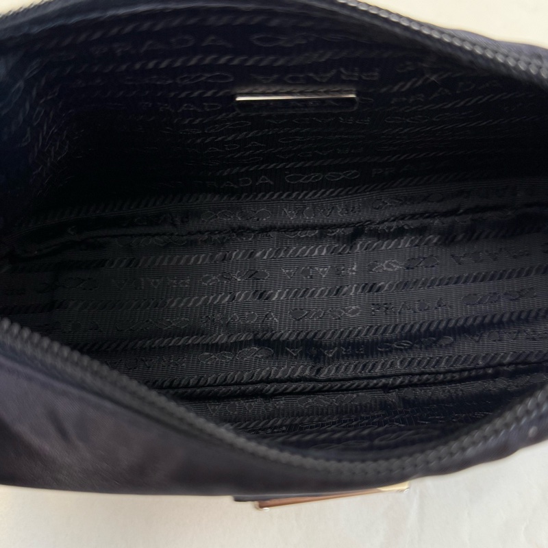 99新 Prada 普拉達深藍hobo腋下包有塵袋-4