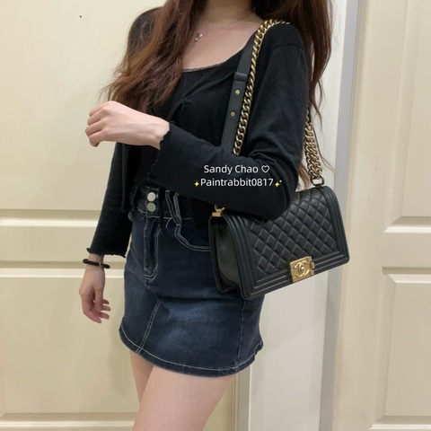 ෆ Chanel Boy25黑金