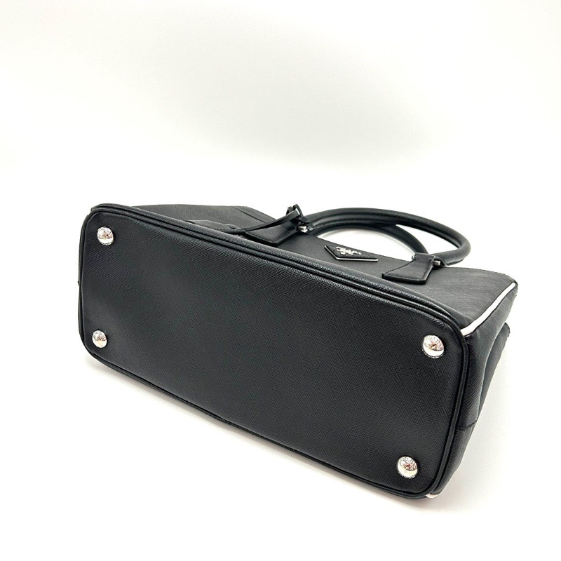 PRADA 黑銀限量款 皮內里殺手肩背斜背包28*19*12 98新配件塵袋-3