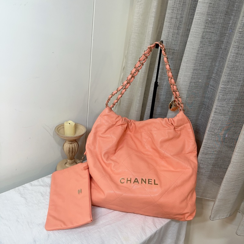 ෆ Chanel 22bag蜜桃粉-6