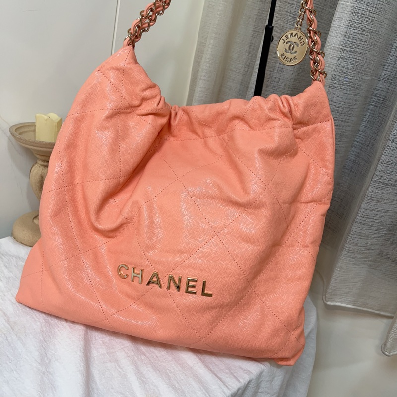 ෆ Chanel 22bag蜜桃粉-7