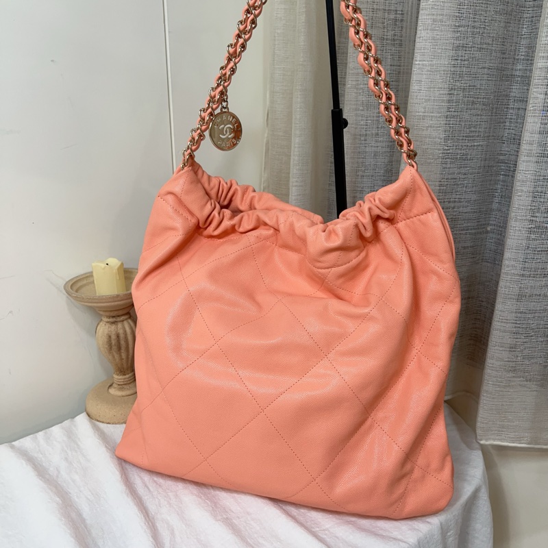 ෆ Chanel 22bag蜜桃粉-8