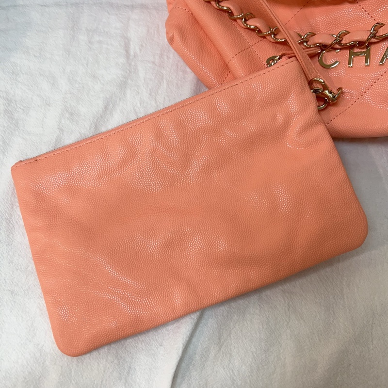 ෆ Chanel 22bag蜜桃粉-18