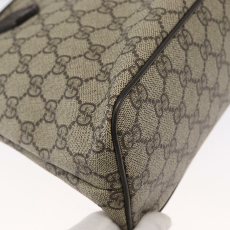 【日本直送】GUCCI GG Supreme 手提包 PVC 兩用 米色 銀色 429019 正品 ka1583-17