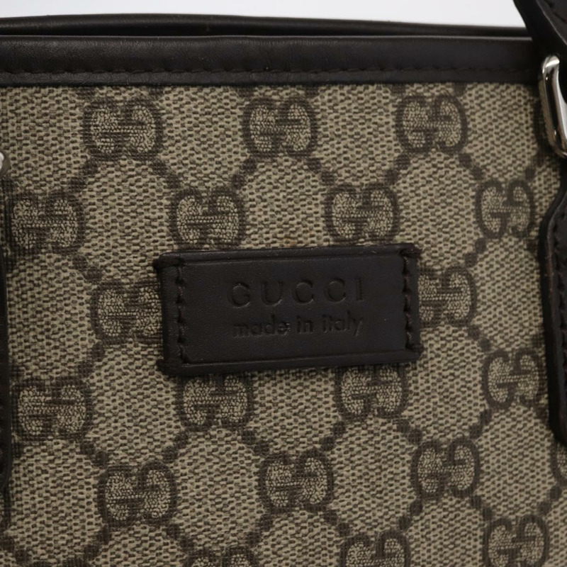 【日本直送】GUCCI GG Supreme 手提包 PVC 兩用 米色 銀色 429019 正品 ka1583-20