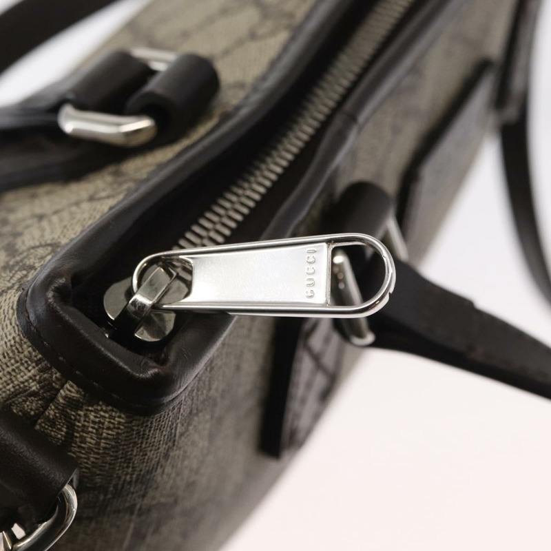 【日本直送】GUCCI GG Supreme 手提包 PVC 兩用 米色 銀色 429019 正品 ka1583-21