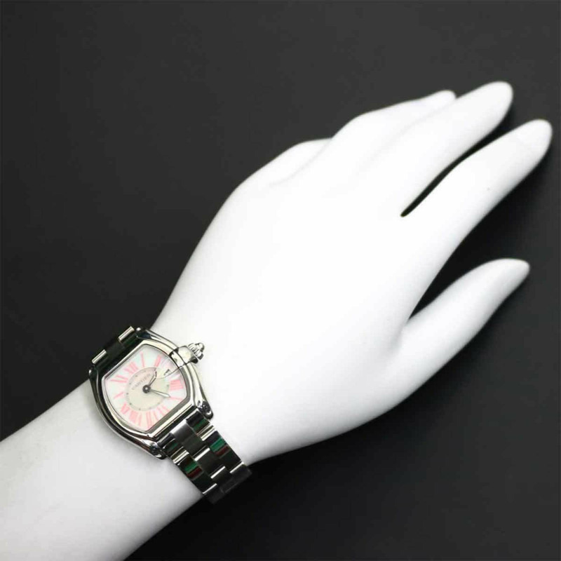 卡地亞 Roadster SM W6206006 2008 限量版女士腕錶，帶日期顯示、白色錶殼和石英機芯-3